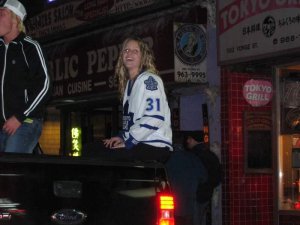 Downtown Toronto after Leafs won the Quarter Finals 50.JPG